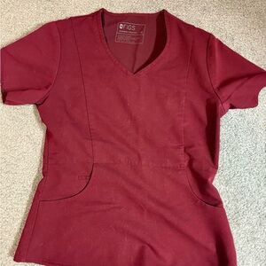 Maroon figs scrub top. Size XS used